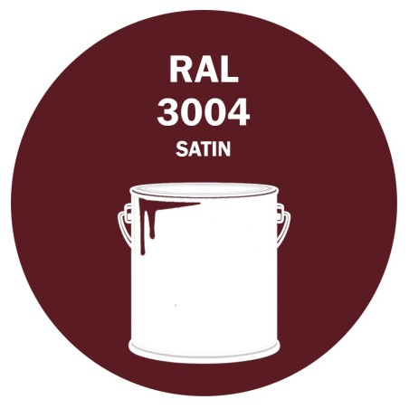 POT DE PEINTURE DISOLAC 4KG RAL 3004 ROUGE POURPRE LAQUE SATINÉE