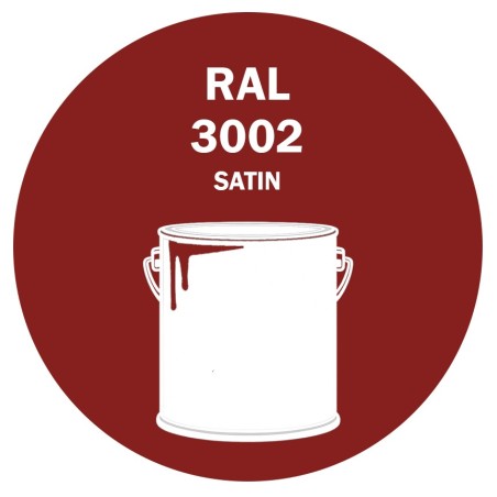 POT DE PEINTURE DISOLAC 4KG RAL 3002 ROUGE CARMIN LAQUE SATINÉE