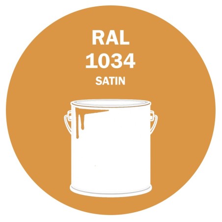 POT DE PEINTURE DISOLAC 4KG RAL 1034 JAUNE PASTEL LAQUE SATINÉE