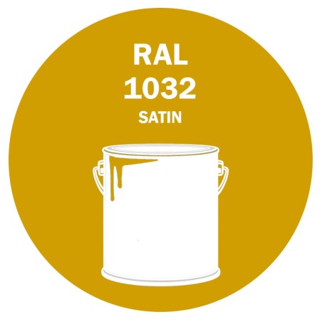 POT DE PEINTURE DISOLAC 4KG RAL 1032 JAUNE GENÊT LAQUE SATINÉE