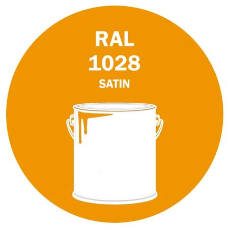 POT DE PEINTURE DISOLAC 4KG RAL 1028 JAUNE MELON LAQUE SATINÉE