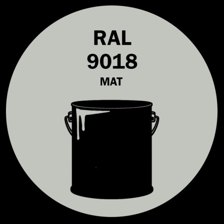 POT DE PEINTURE 5KG RAL 9018 BLANC PAPYRUS PRIMAIRE MAT
