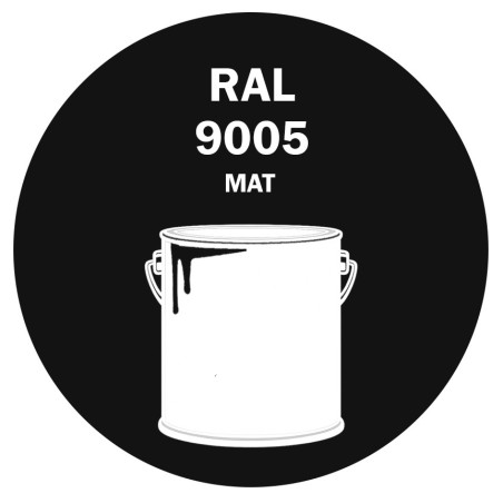 POT DE PEINTURE 5KG RAL 9005 NOIR FONCÉ PRIMAIRE MAT