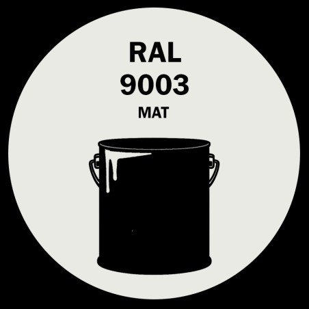 POT DE PEINTURE 5KG RAL 9003 BLANC DE SÉCURITÉ PRIMAIRE MAT