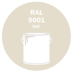POT DE PEINTURE 5KG RAL 9001 BLANC CRÈME PRIMAIRE MAT