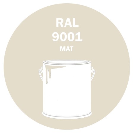 POT DE PEINTURE 5KG RAL 9001 BLANC CRÈME PRIMAIRE MAT