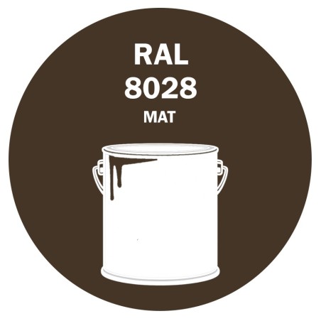 POT DE PEINTURE 5KG RAL 8028 BRUN TERRE PRIMAIRE MAT