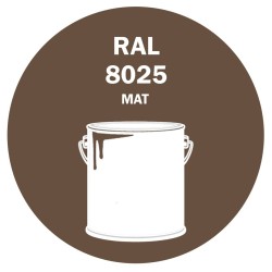Pot de peinture RAL 8028 brun terre primaire mat 5 kg