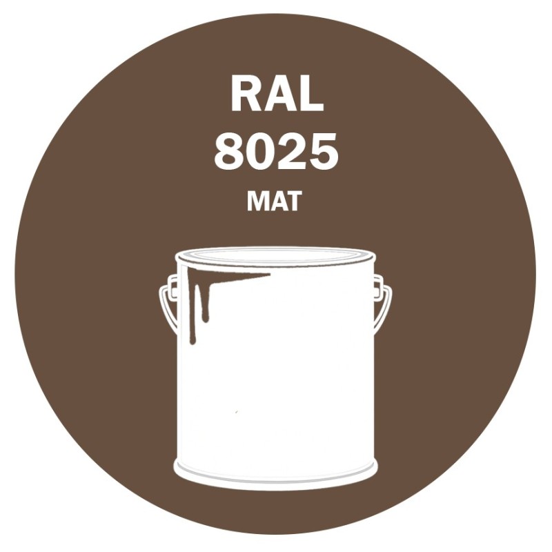 Pot de peinture RAL 8028 brun terre primaire mat 5 kg Pot de peinture RAL 8028 brun terre primaire mat 5 kg