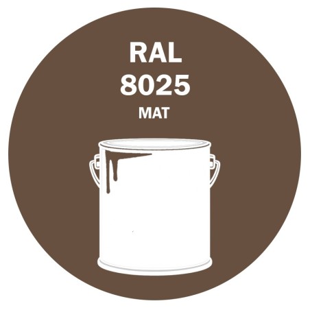 Pot de peinture RAL 8028 brun terre primaire mat 5 kg