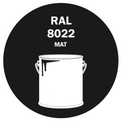 POT DE PEINTURE 5KG RAL 8022 BRUN NOIR PRIMAIRE MAT