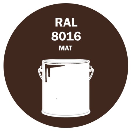 POT DE PEINTURE 5KG RAL 8016 BRUN ACAJOU PRIMAIRE MAT