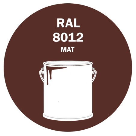 POT DE PEINTURE 5KG RAL 8012 BRUN ROUGE PRIMAIRE MAT