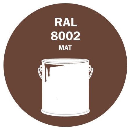POT DE PEINTURE 5KG RAL 8002 BRUN DE SÉCURITÉ PRIMAIRE MAT