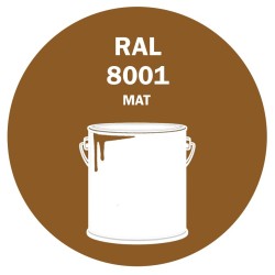 POT DE PEINTURE 5KG RAL 8001 BRUN TERRE DE SIENNE PRIMAIRE MAT