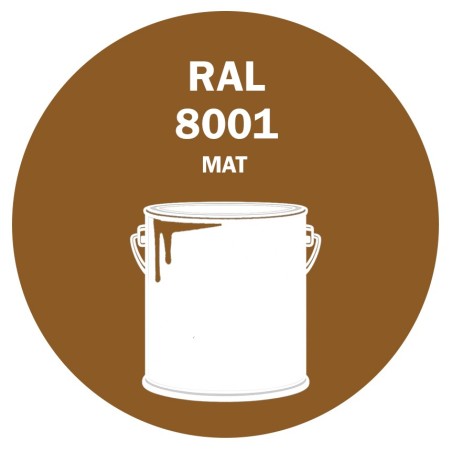 POT DE PEINTURE 5KG RAL 8001 BRUN TERRE DE SIENNE PRIMAIRE MAT