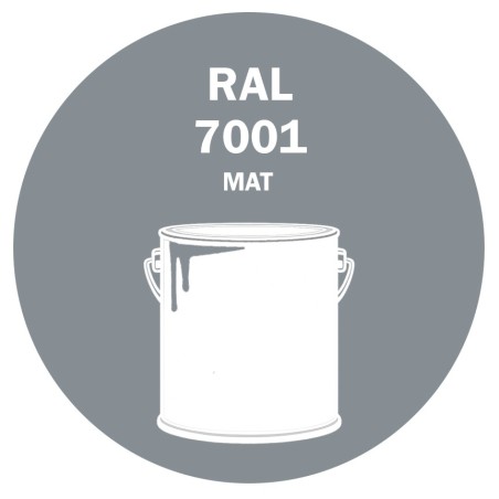 POT DE PEINTURE 5KG RAL 7001 GRIS ARGENT PRIMAIRE MAT