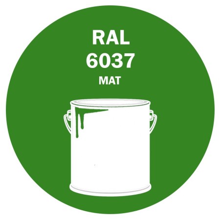 POT DE PEINTURE 5KG RAL 6037 VERT PUR PRIMAIRE MAT