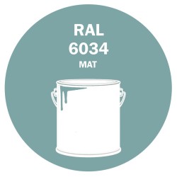 POT DE PEINTURE 5KG RAL 6034 TURQUOISE PASTEL PRIMAIRE MAT POT DE PEINTURE 5KG RAL 6034 TURQUOISE PASTEL PRIMAIRE MAT