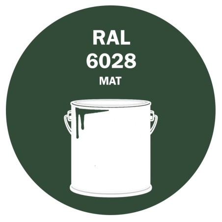 POT DE PEINTURE 5KG RAL 6028 VERT PIN PRIMAIRE MAT