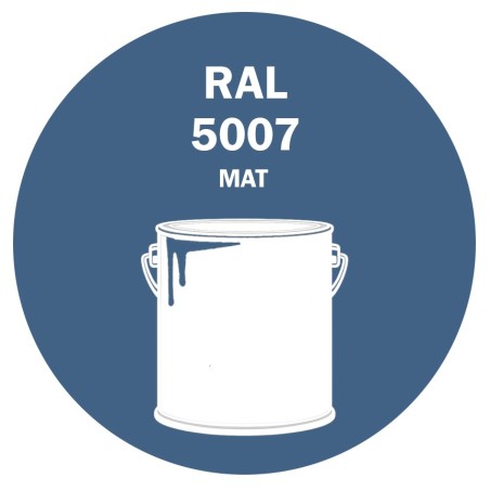 POT DE PEINTURE 5KG RAL 5007 BLEU BRILLANT PRIMAIRE MAT