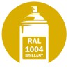 Bombe de peinture RAL 1004 Jaune or brillant DISOLAC 400ml, spray pro gloss pour métal, bois, plastique et usage industriel. Bombe de peinture RAL 1004 Jaune or brillant DISOLAC 400ml, spray pro gloss pour métal, bois, plastique et usage industriel.