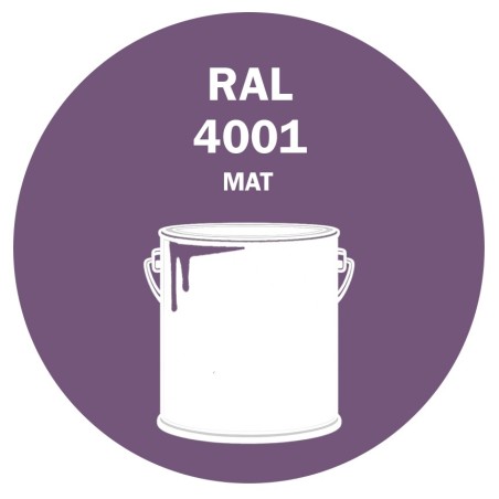 POT DE PEINTURE 5KG RAL 4001 LILAS ROUGE PRIMAIRE MAT