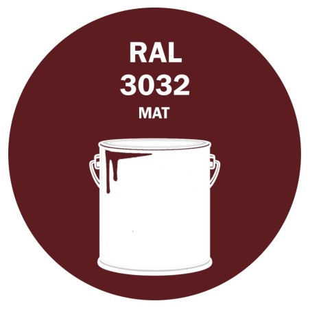 POT DE PEINTURE 5KG RAL 3032 ROUGE RUBIS NACRÉ PRIMAIRE MAT