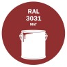 Pot de peinture primaire RAL 3031 rouge oriental mat 5 kg Pot de peinture primaire RAL 3031 rouge oriental mat 5 kg