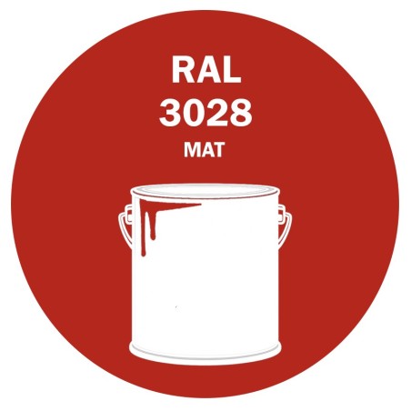 POT DE PEINTURE 5KG RAL 3028 ROUGE PU PRIMAIRE MAT