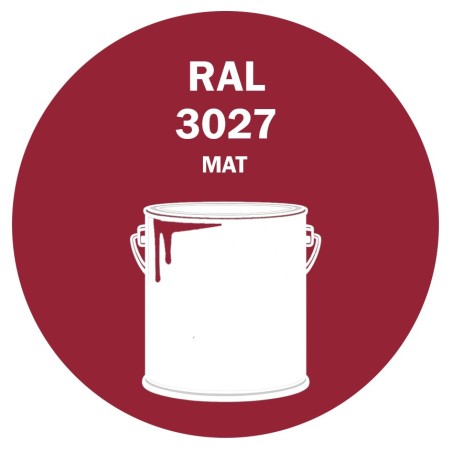 POT DE PEINTURE 5KG RAL 3027 ROUGE FRAMBOISE PRIMAIRE MAT