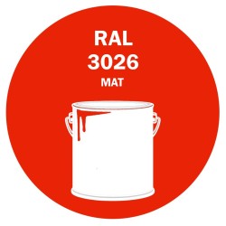 POT DE PEINTURE 5KG RAL 3026 ROUGE CLAIR BRILLANT PRIMAIRE MAT