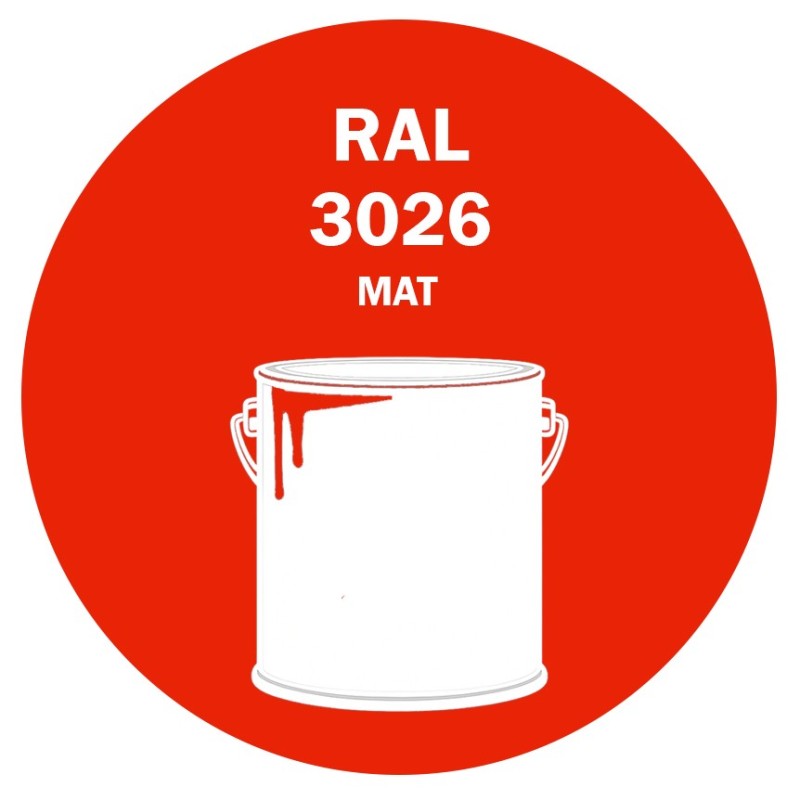 POT DE PEINTURE 5KG RAL 3026 ROUGE CLAIR BRILLANT PRIMAIRE MAT POT DE PEINTURE 5KG RAL 3026 ROUGE CLAIR BRILLANT PRIMAIRE MAT