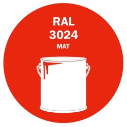 Pot de peinture RAL 3024 rouge brillant primaire mat