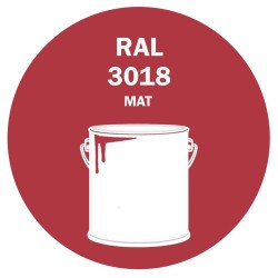 POT DE PEINTURE 5KG RAL 3018 ROUGE FRAISE PRIMAIRE MAT
