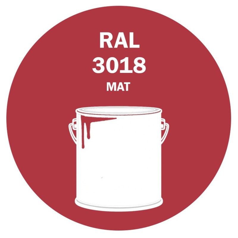 POT DE PEINTURE 5KG RAL 3018 ROUGE FRAISE PRIMAIRE MAT POT DE PEINTURE 5KG RAL 3018 ROUGE FRAISE PRIMAIRE MAT
