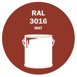 POT DE PEINTURE 5KG RAL 3016 ROUGE CORAIL PRIMAIRE MAT
