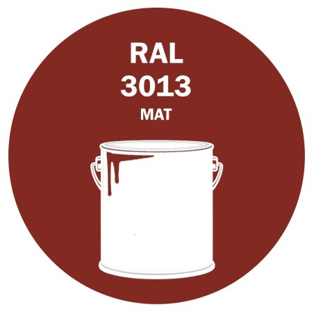 POT DE PEINTURE 5KG RAL 3013 ROUGE TOMATE PRIMAIRE MAT