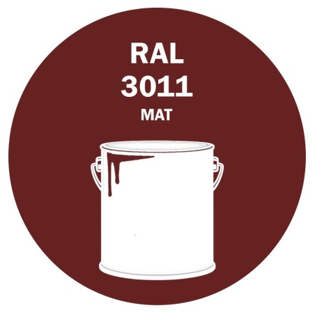 POT DE PEINTURE 5KG RAL 3011 ROUGE BRUN PRIMAIRE MAT