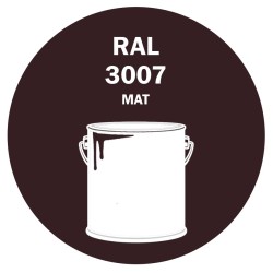POT DE PEINTURE 5KG RAL 3007 ROUGE NOIR PRIMAIRE MAT