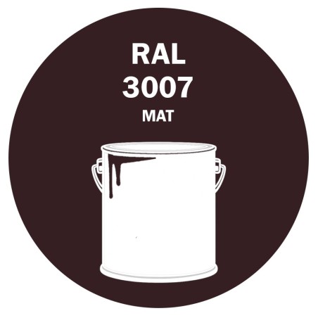 POT DE PEINTURE 5KG RAL 3007 ROUGE NOIR PRIMAIRE MAT
