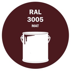 POT DE PEINTURE 5KG RAL 3005 ROUGE VIN PRIMAIRE MAT