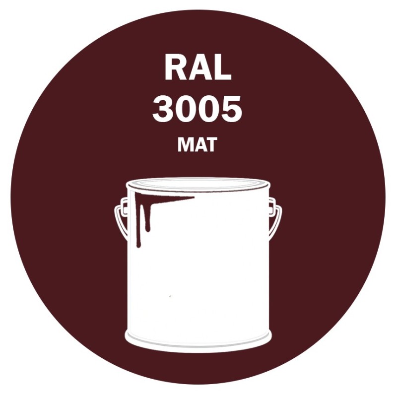 POT DE PEINTURE 5KG RAL 3005 ROUGE VIN PRIMAIRE MAT POT DE PEINTURE 5KG RAL 3005 ROUGE VIN PRIMAIRE MAT