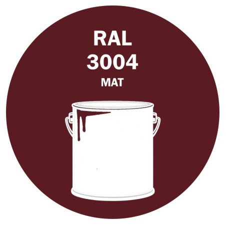 POT DE PEINTURE 5KG RAL 3004 ROUGE POURPRE PRIMAIRE MAT