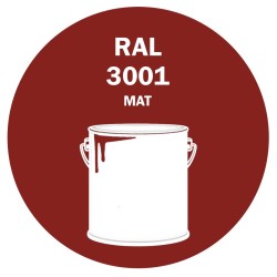 POT DE PEINTURE 5KG RAL 3001 ROUGE DE SÉCURITÉ PRIMAIRE MAT