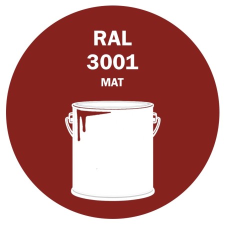 POT DE PEINTURE 5KG RAL 3001 ROUGE DE SÉCURITÉ PRIMAIRE MAT