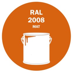 POT DE PEINTURE 5KG RAL 2008 ORANGÉ ROUGE CLAIR PRIMAIRE MAT