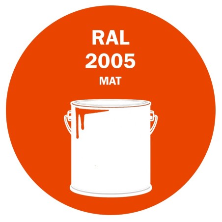 POT DE PEINTURE 5KG RAL 2005 ORANGÉ BRILLANT PRIMAIRE MAT