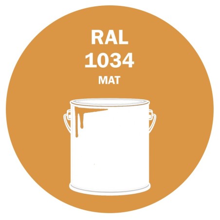 POT DE PEINTURE 5KG RAL 1034 JAUNE PASTEL PRIMAIRE MAT