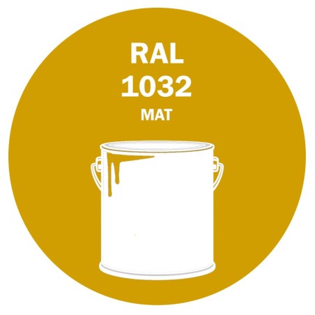 POT DE PEINTURE 5KG RAL 1032 JAUNE GENÊT PRIMAIRE MAT